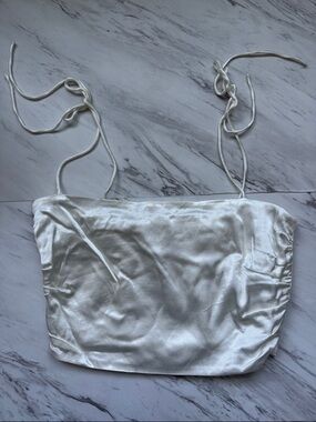 Tie-Strap Crop Top in White